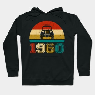 Vintage Jeep 1960 Birthday Jeep Gift Hoodie